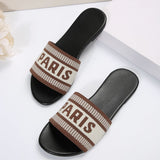 PARIS Letter Open Toe Flat Sandals from My Pampered Life Seattle