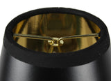 Black Parchment Gold-Lined Chandelier 5"W x 4"H Set of 6 Candle Clip Lamp Shade from LampsUSA
