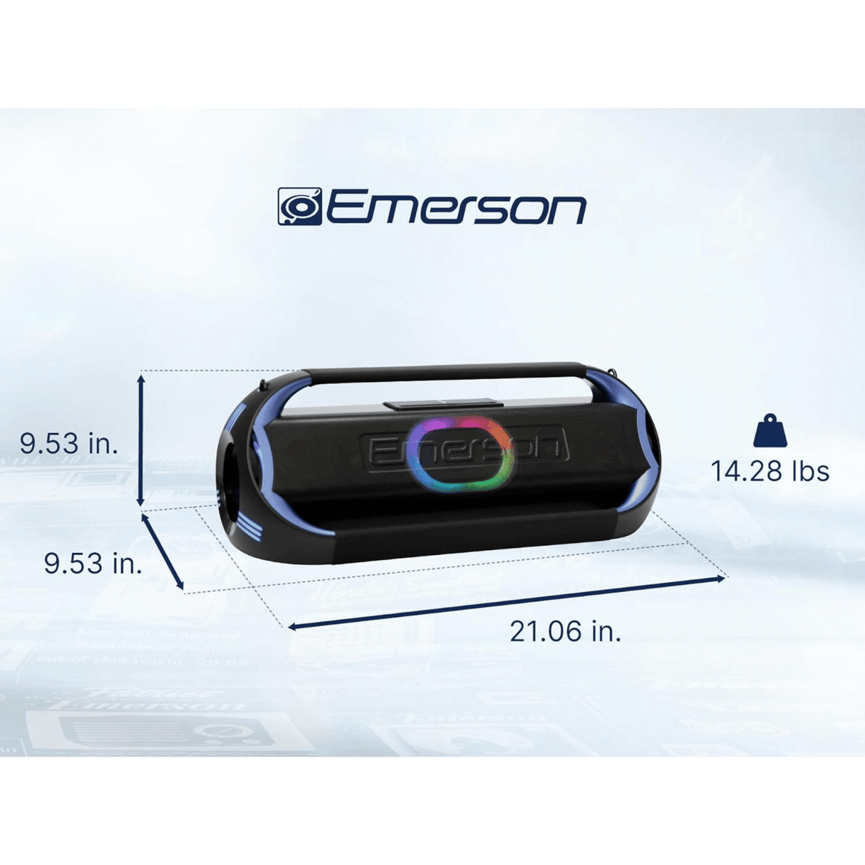 Emerson Triad Grip XL Portable Bluetooth LED Party Speaker from Jupiter Gear Home