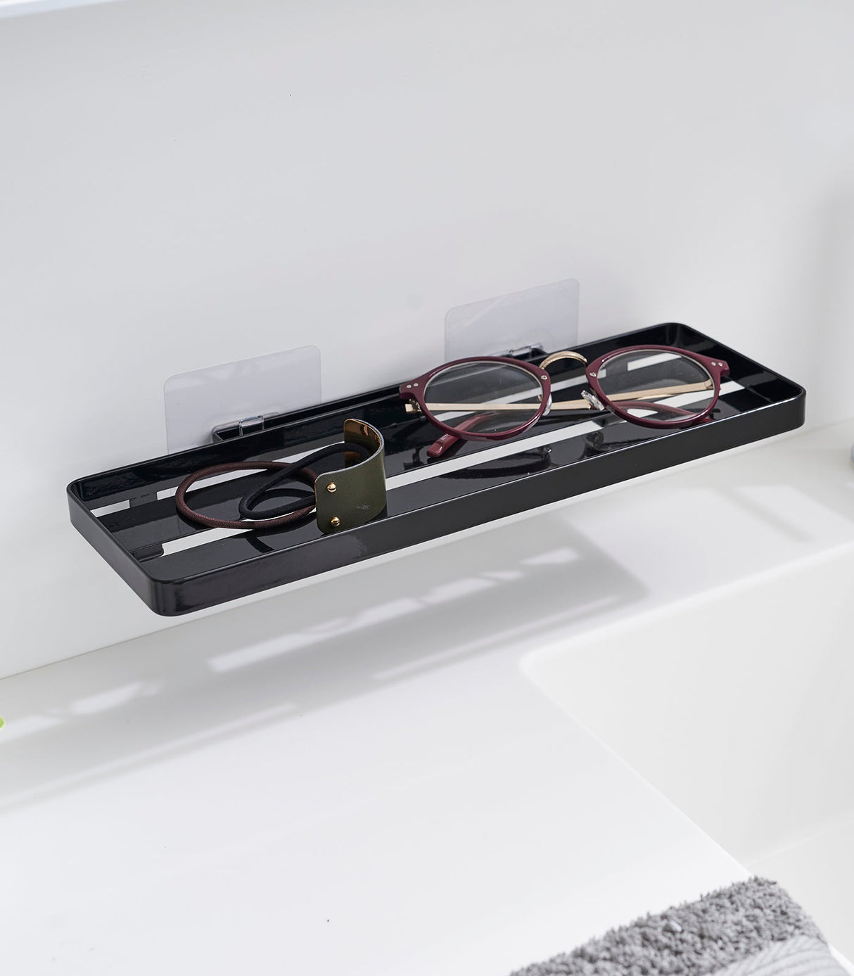 Traceless Adhesive Floating Tray - Steel from Yamazaki Home