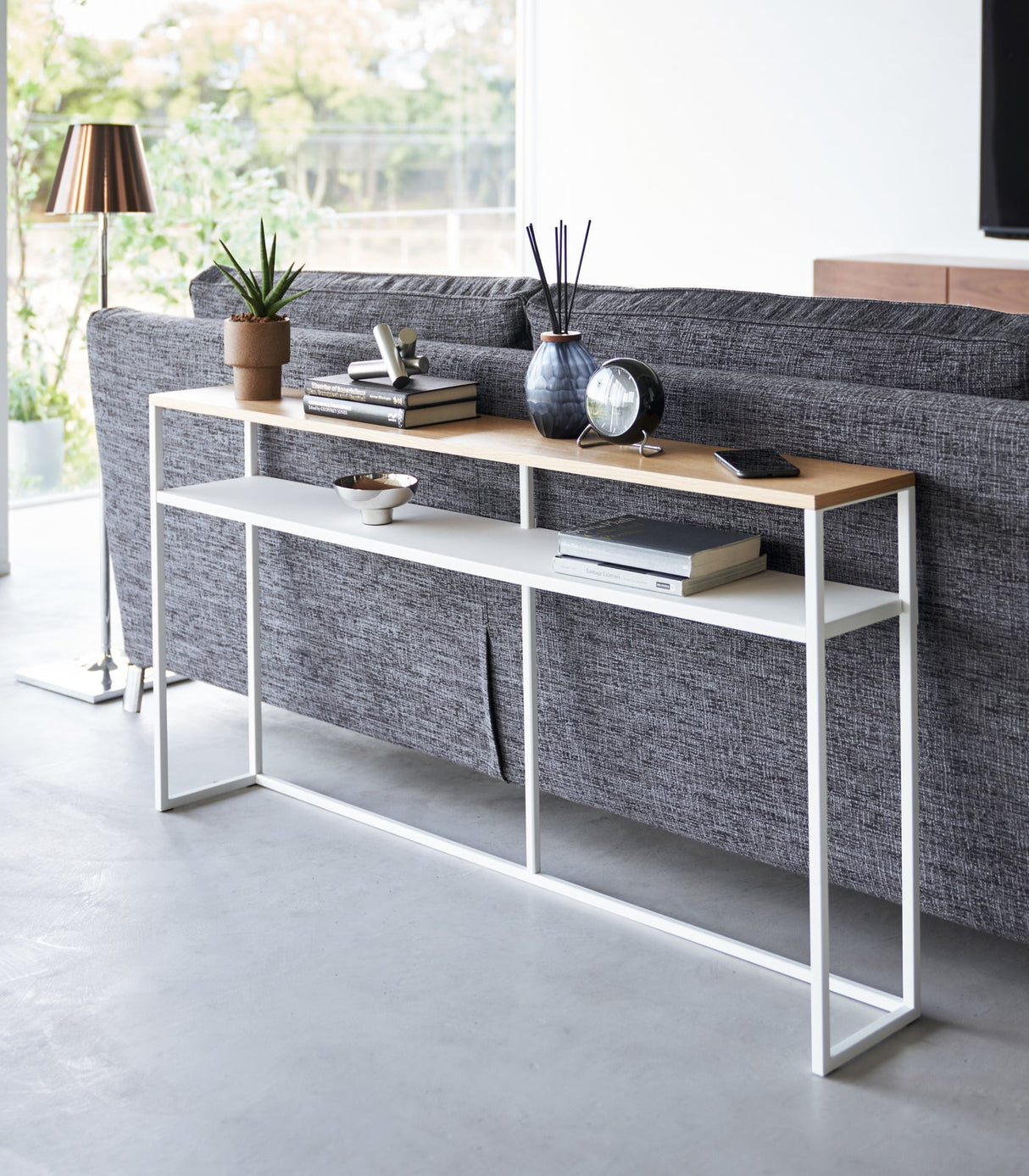 Long Console Table - Two Styles - Steel from Yamazaki Home