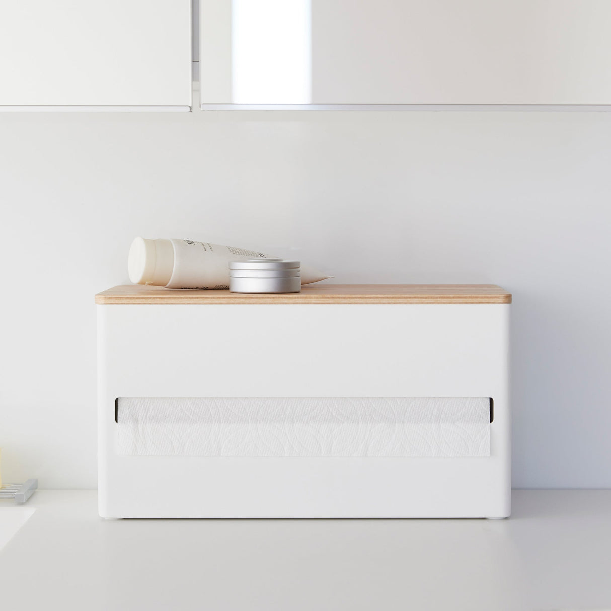 Paper Towel Dispenser - Steel + Wood from Yamazaki Home