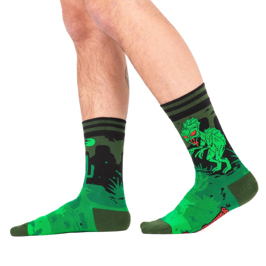 El Chupacabra Crew Socks from FootClothes