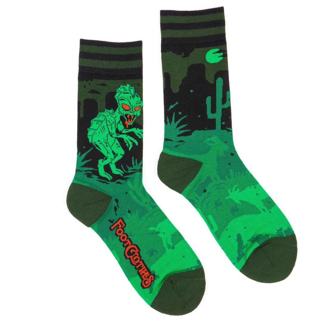 El Chupacabra Crew Socks from FootClothes