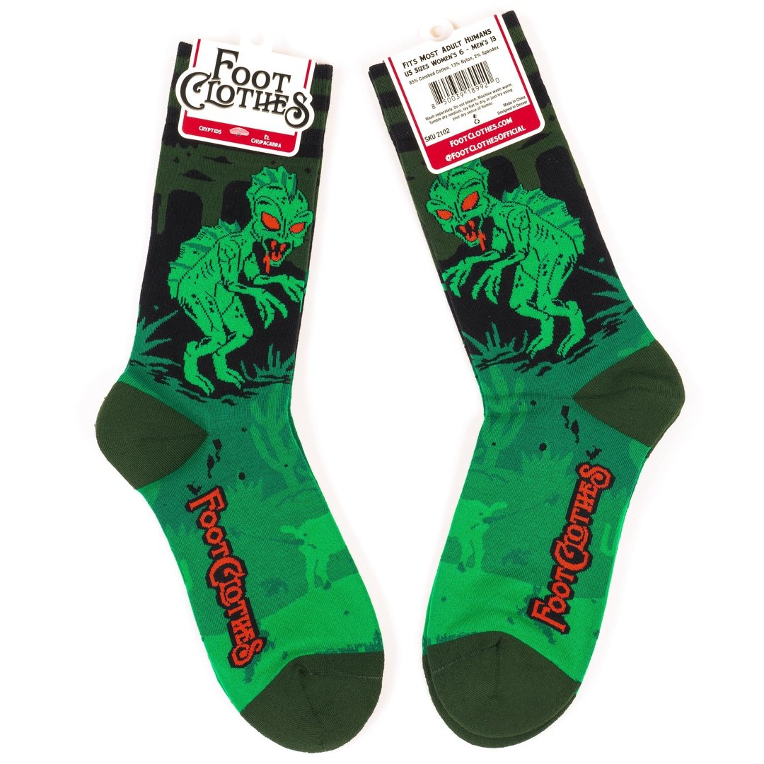 El Chupacabra Crew Socks from FootClothes