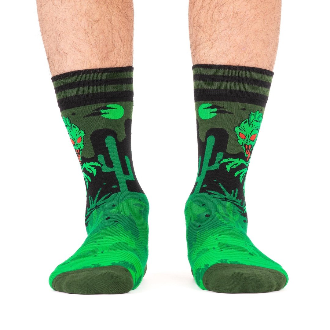 El Chupacabra Crew Socks from FootClothes