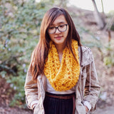 Elderidge Ribbed Banana Cowl Crochet Pattern from Darn Good Yarn