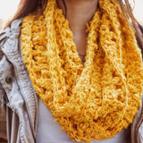 Elderidge Ribbed Banana Cowl Crochet Pattern from Darn Good Yarn