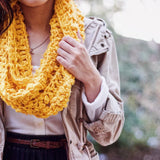 Elderidge Ribbed Banana Cowl Crochet Pattern from Darn Good Yarn