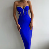 Elegant Beading Party Midi Dress From Kawaii Stop