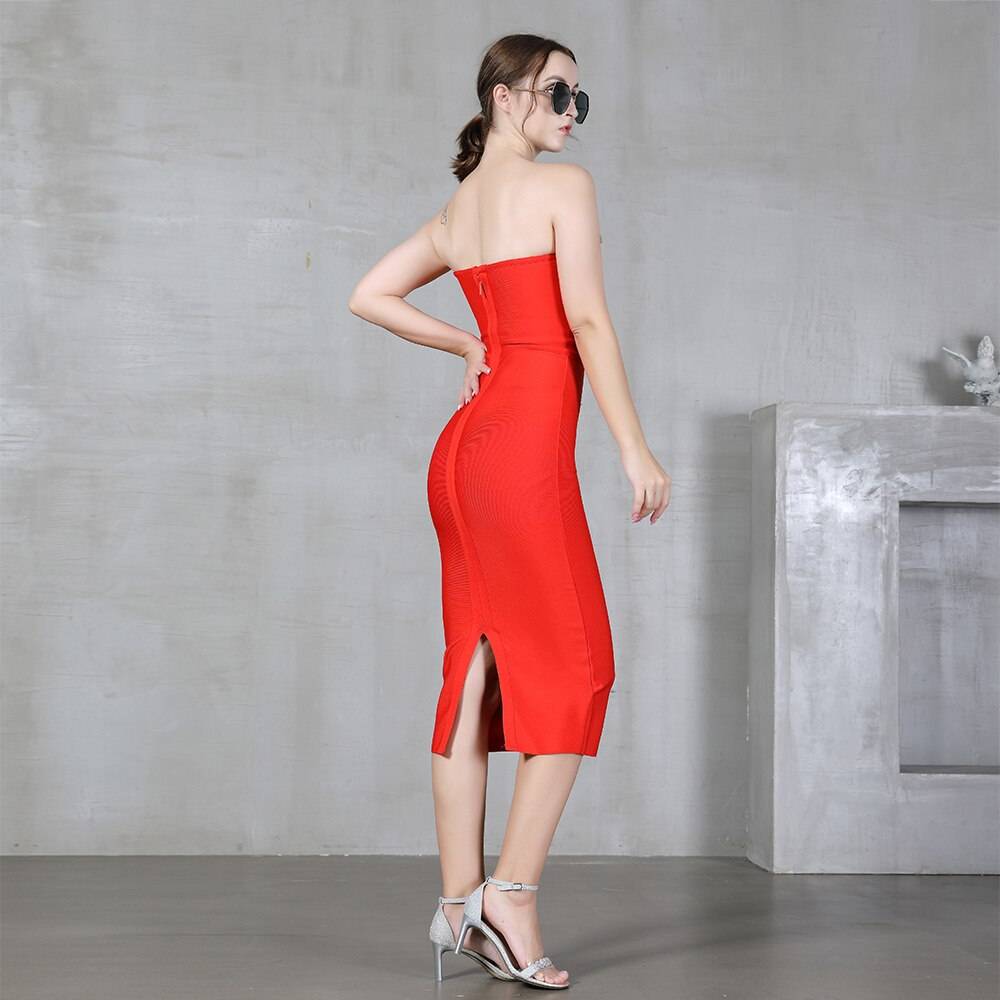 Elegant Beading Party Midi Dress From Kawaii Stop