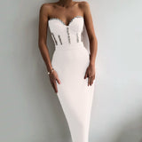 Elegant Beading Party Midi Dress From Kawaii Stop