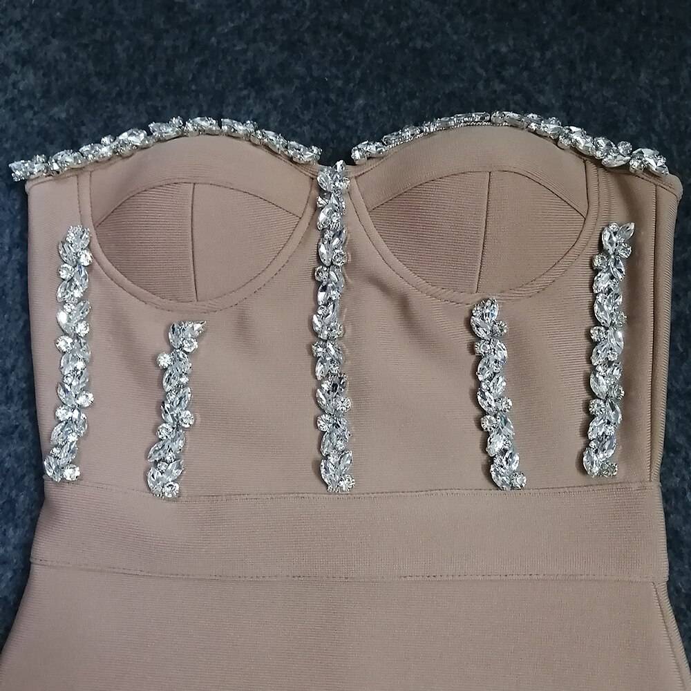 Elegant Beading Party Midi Dress From Kawaii Stop