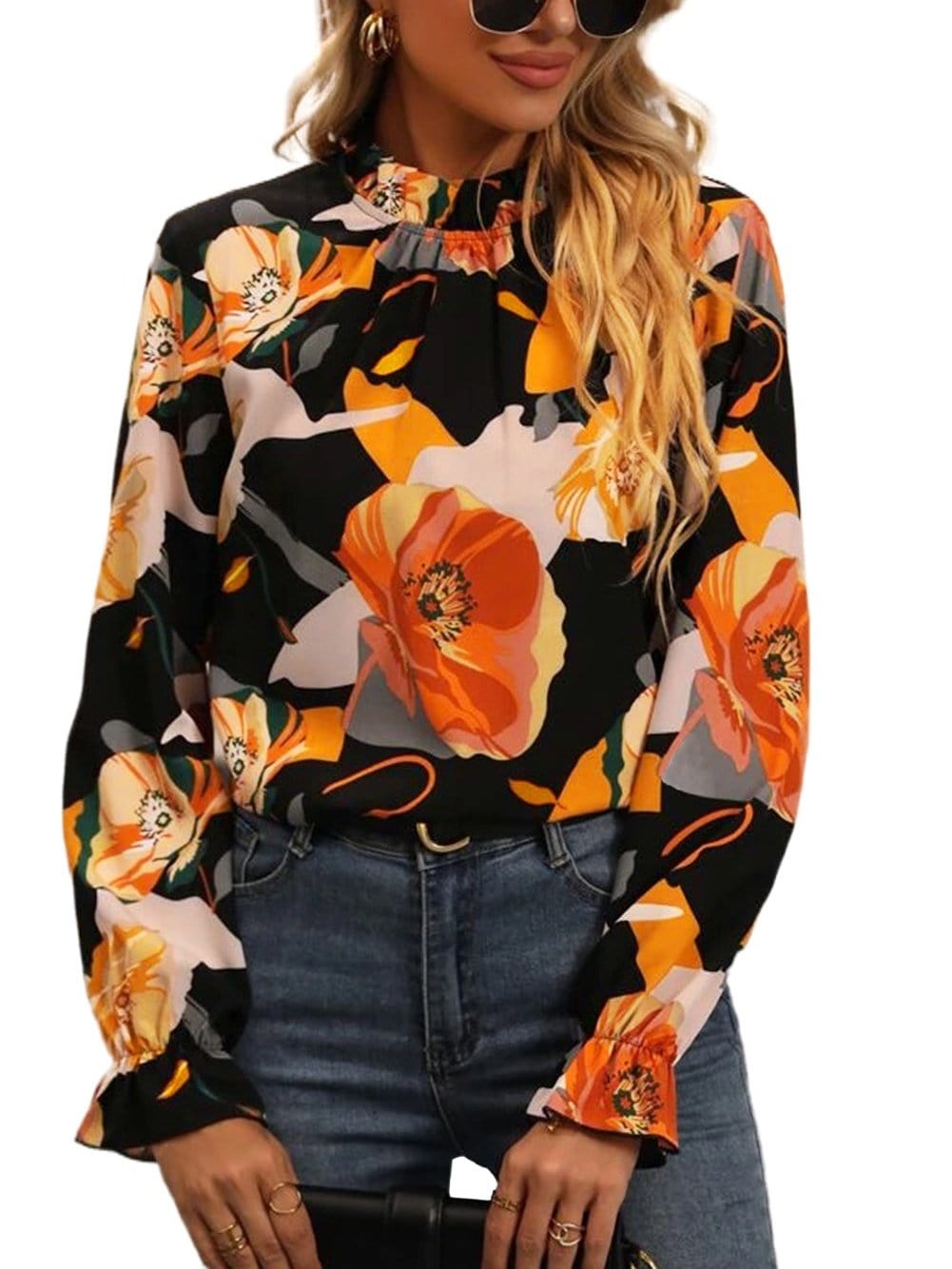 Alluring Floral Print Shirt from MsDressly