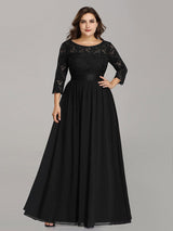 3/4 Sleeve Formal Dress from MsDressly
