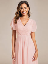A-Line Chiffon Midi Dress from MsDressly