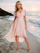 A-Line Chiffon Midi Dress from MsDressly