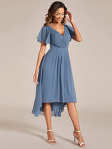A-Line Chiffon Midi Dress from MsDressly