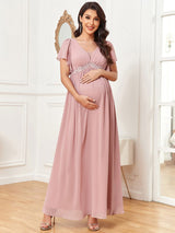 A-line Maternity Dress with Ruffles from MsDressly