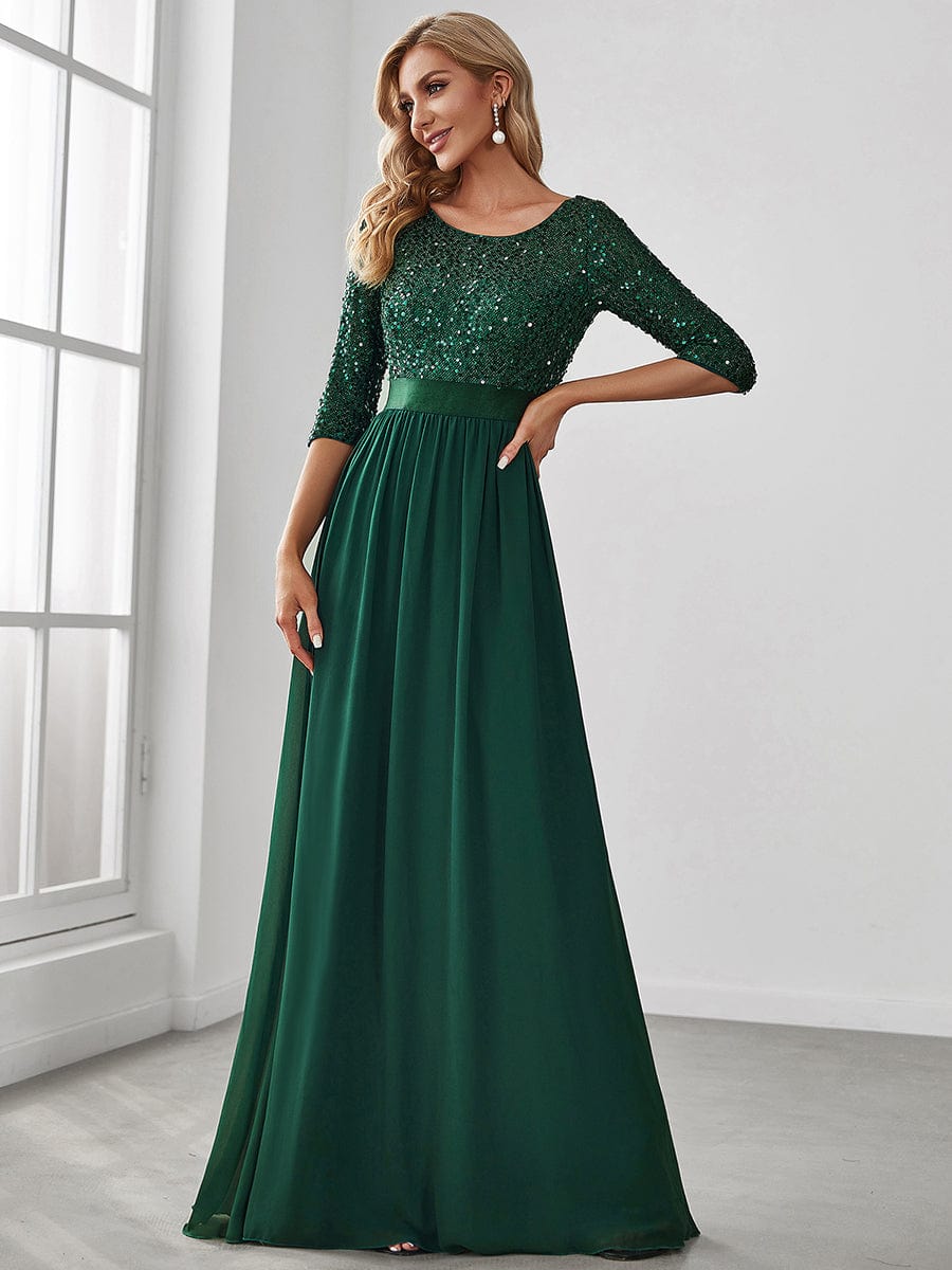 A-Line Sequined Formal Dress from MsDressly