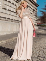 A-Line Sequined Formal Dress from MsDressly