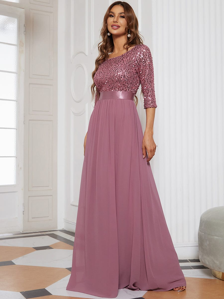 A-Line Sequined Formal Dress from MsDressly