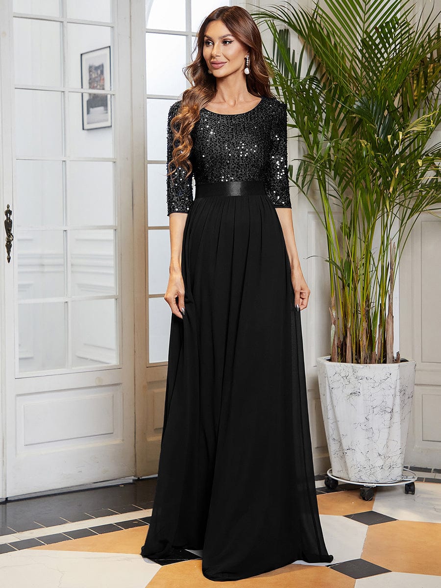 A-Line Sequined Formal Dress from MsDressly
