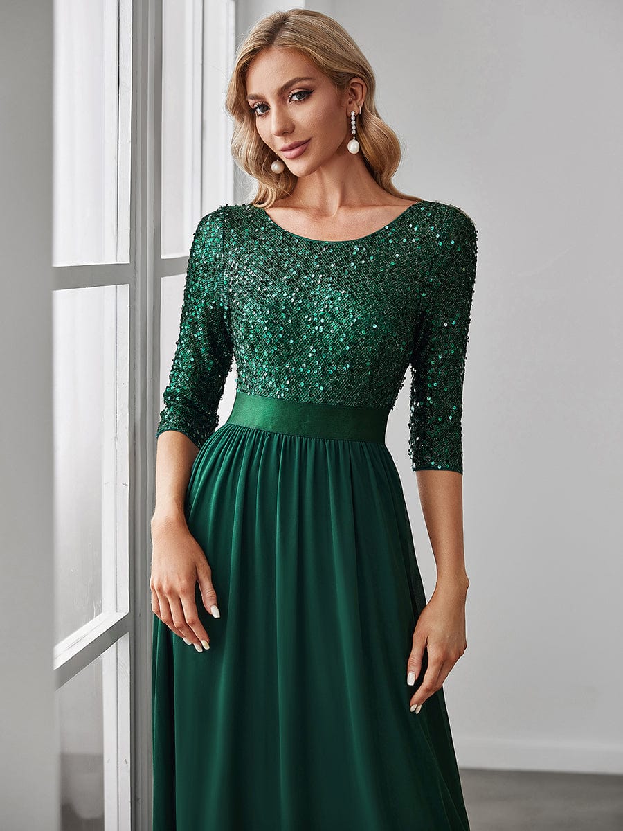 A-Line Sequined Formal Dress from MsDressly