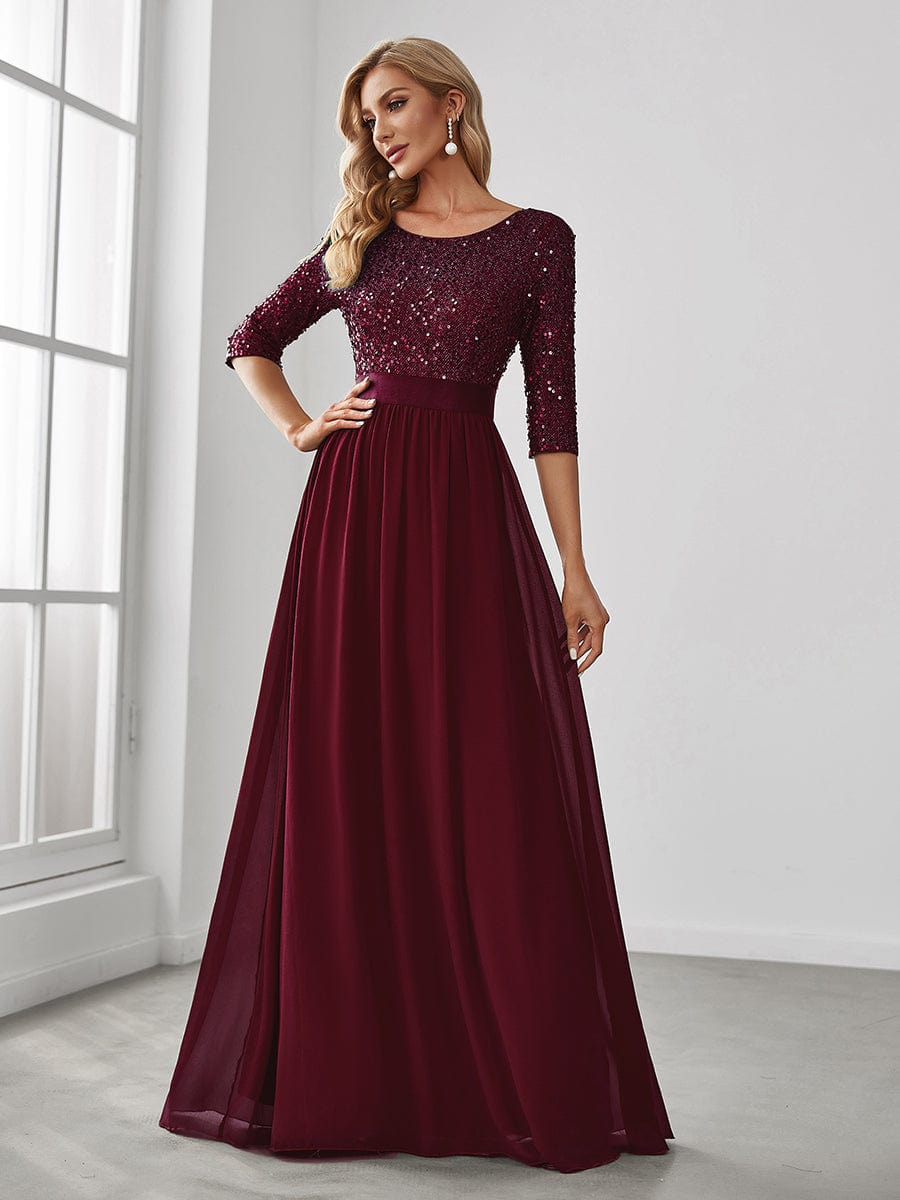 A-Line Sequined Formal Dress from MsDressly
