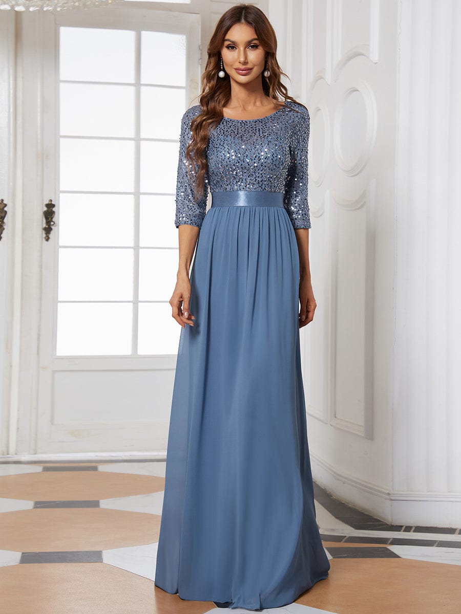 A-Line Sequined Formal Dress from MsDressly