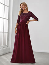 A-Line Sequined Formal Dress from MsDressly