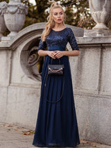 A-Line Sequined Formal Dress from MsDressly