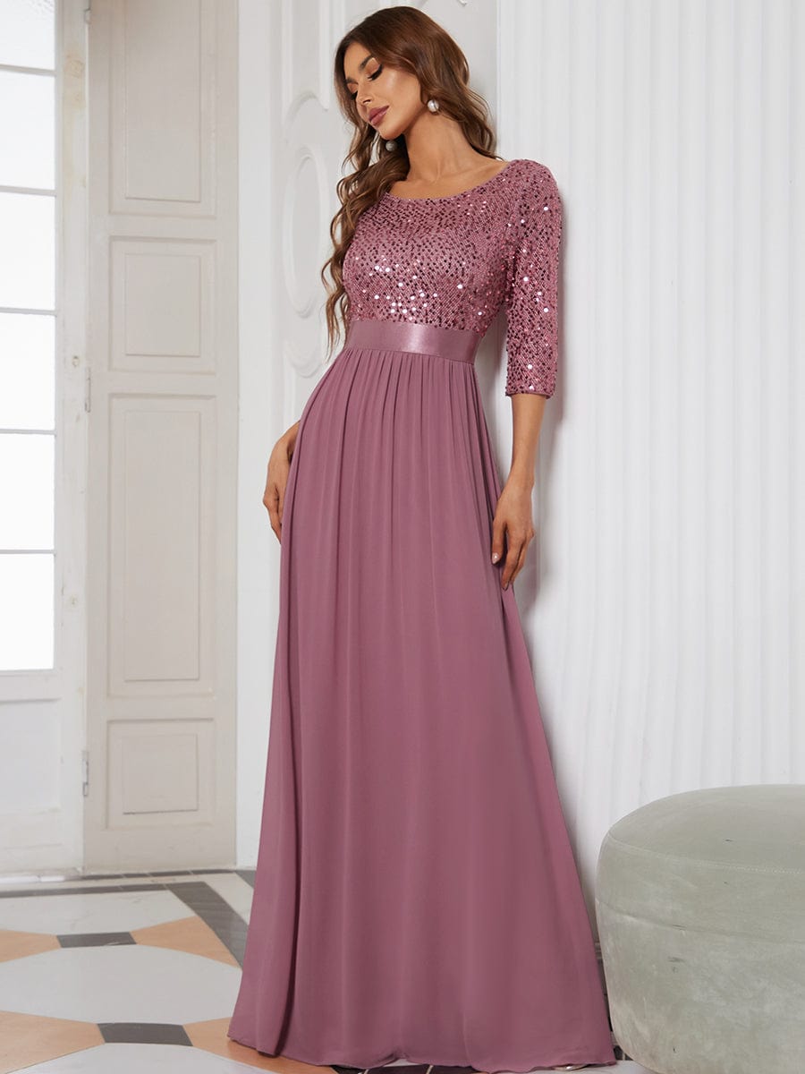A-Line Sequined Formal Dress from MsDressly