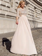 A-Line Sequined Formal Dress from MsDressly