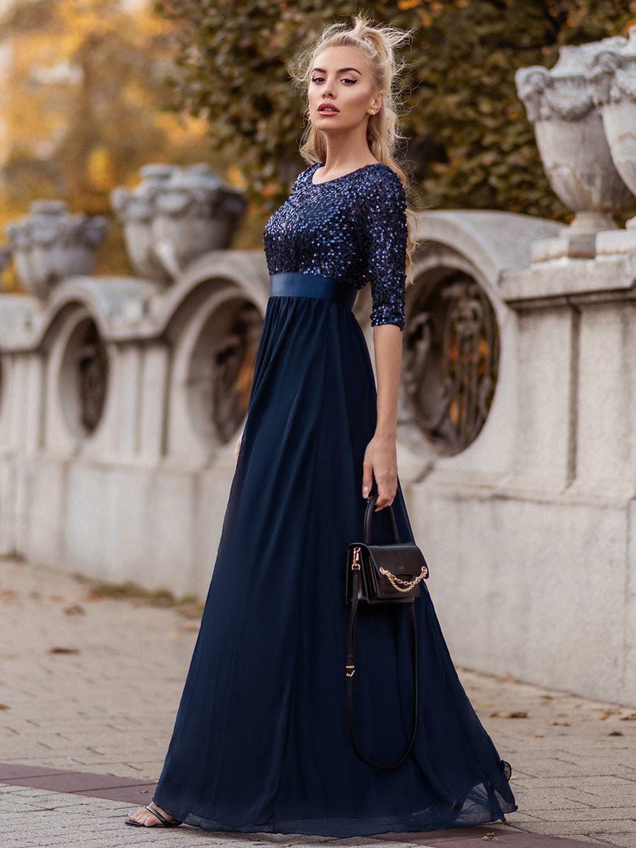 A-Line Sequined Formal Dress from MsDressly
