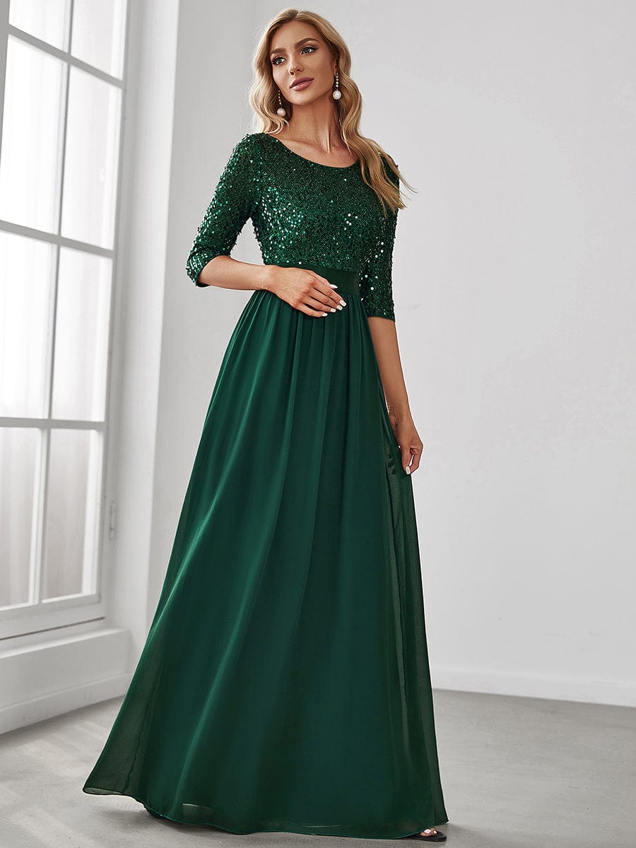 A-Line Sequined Formal Dress from MsDressly