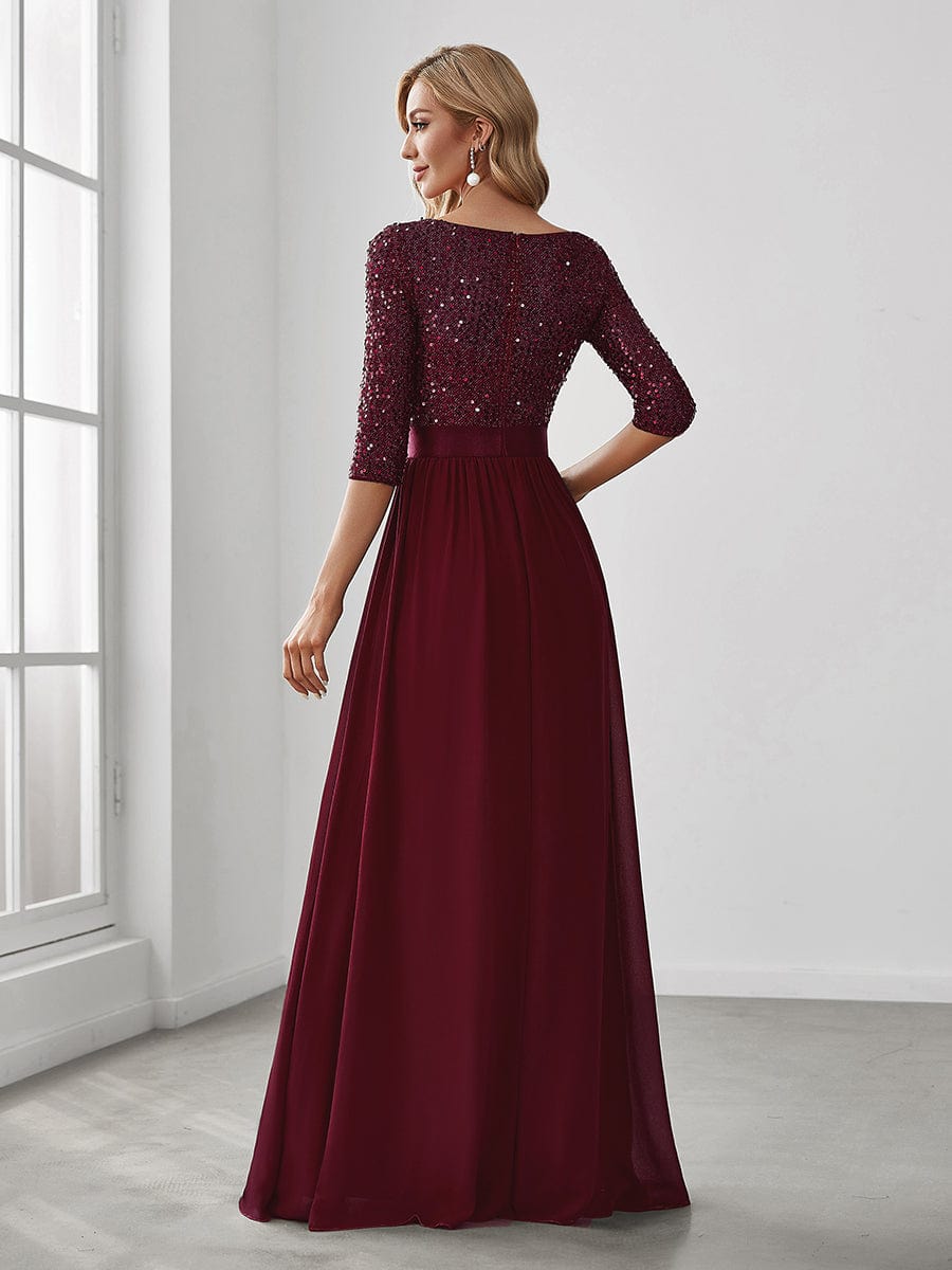 A-Line Sequined Formal Dress from MsDressly