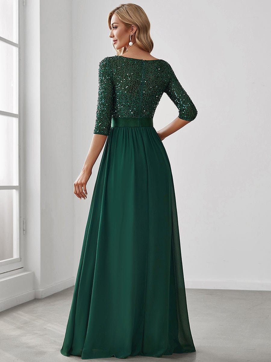 A-Line Sequined Formal Dress from MsDressly