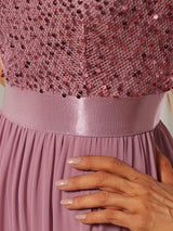A-Line Sequined Formal Dress from MsDressly