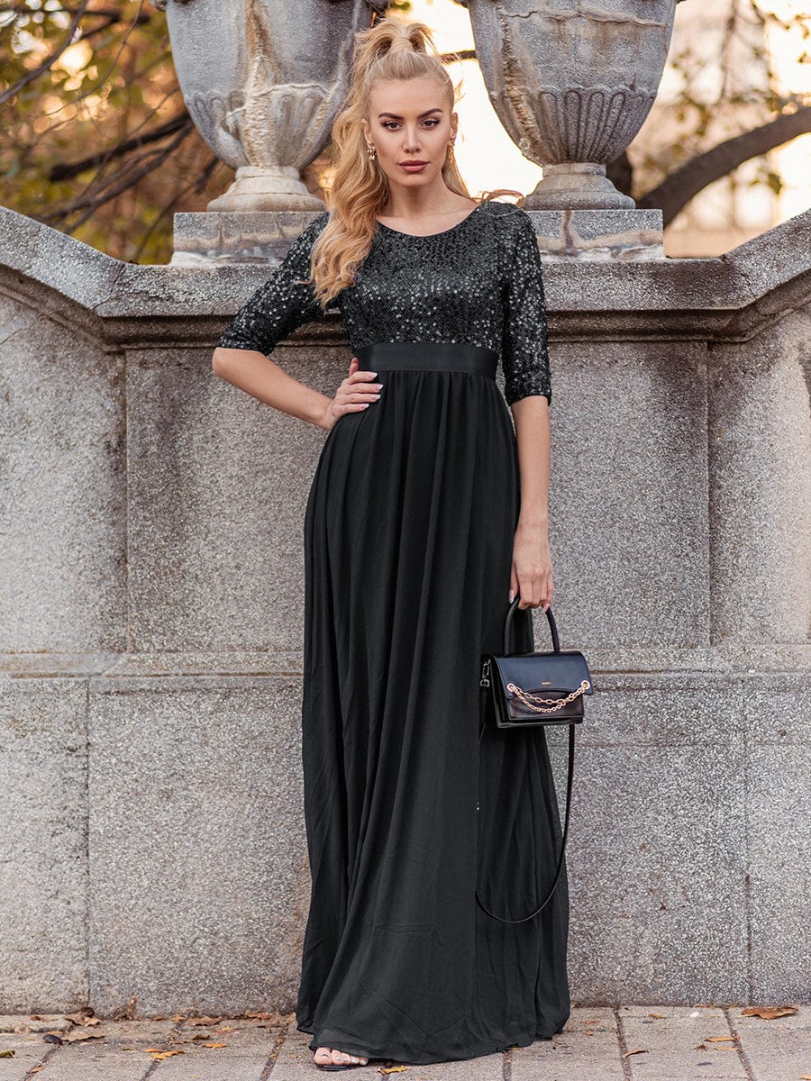 A-Line Sequined Formal Dress from MsDressly