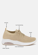 Elizha Stud Embellished Lace Up Sneakers from London Rag International