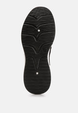 Elizha Stud Embellished Lace Up Sneakers from London Rag International