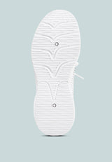 Elizha Stud Embellished Lace Up Sneakers from London Rag International
