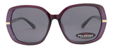 Ellis, (Polarized) Women Sunglasses, 1.1mm Polarized Grey Lenses 100% UVA-B Protection (Purple) (Square) Trendy Metal Temple NY Fifth Avenue From NY Fifth Avenue