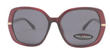 Ellis, (Polarized) Women Sunglasses, 1.1mm Polarized Grey Lenses, 100% UVA-B Protection (Red) (Square) Trendy Metal Temple NY Fifth Avenue From NY Fifth Avenue