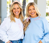 Embroidered 'Bow Collar' Crewneck Sweatshirt from United Monograms