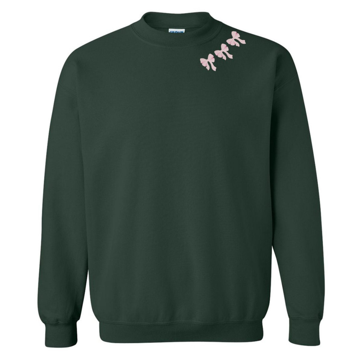 Embroidered 'Bow Collar' Crewneck Sweatshirt from United Monograms