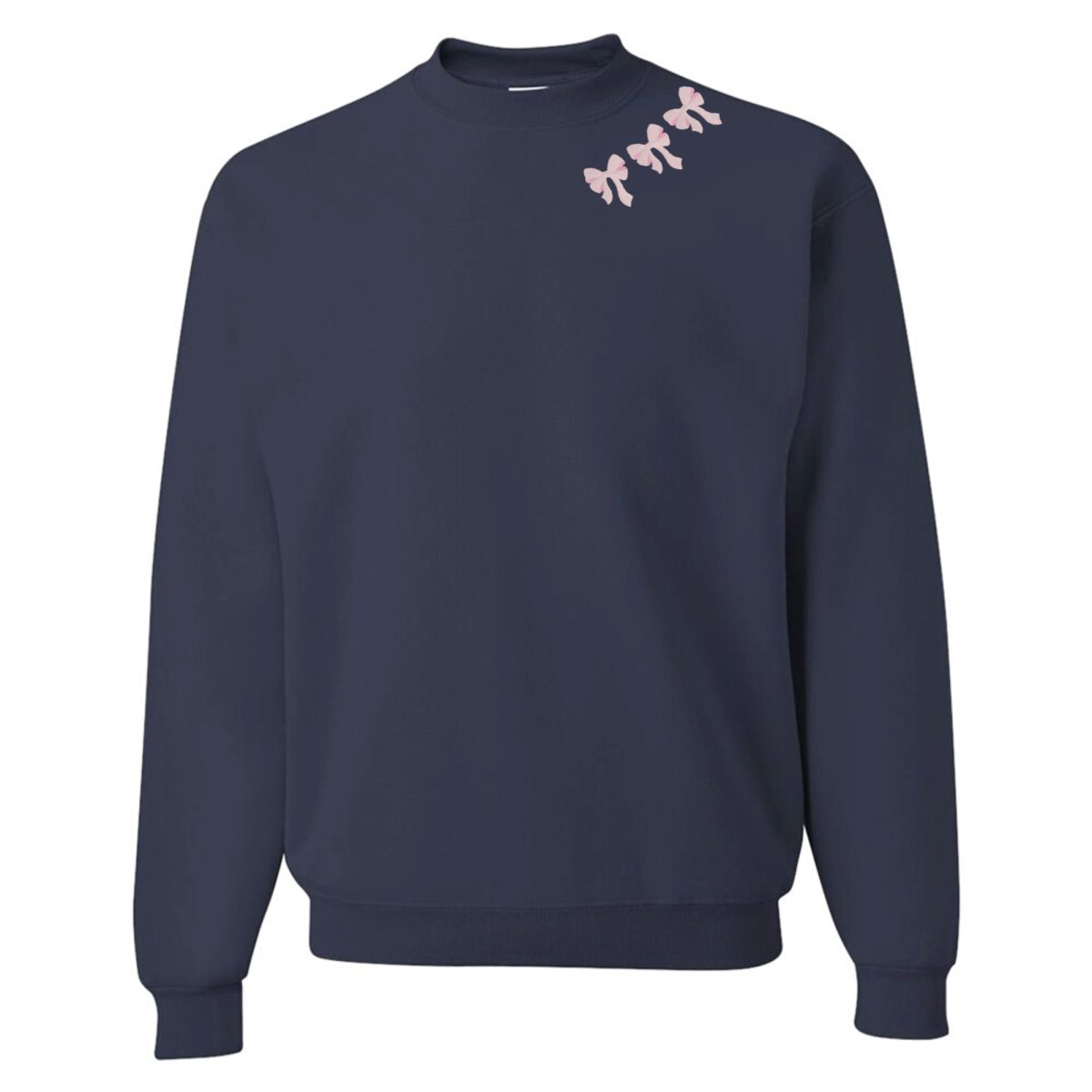 Embroidered 'Bow Collar' Crewneck Sweatshirt from United Monograms