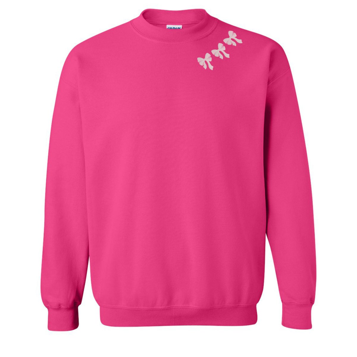 Embroidered 'Bow Collar' Crewneck Sweatshirt from United Monograms