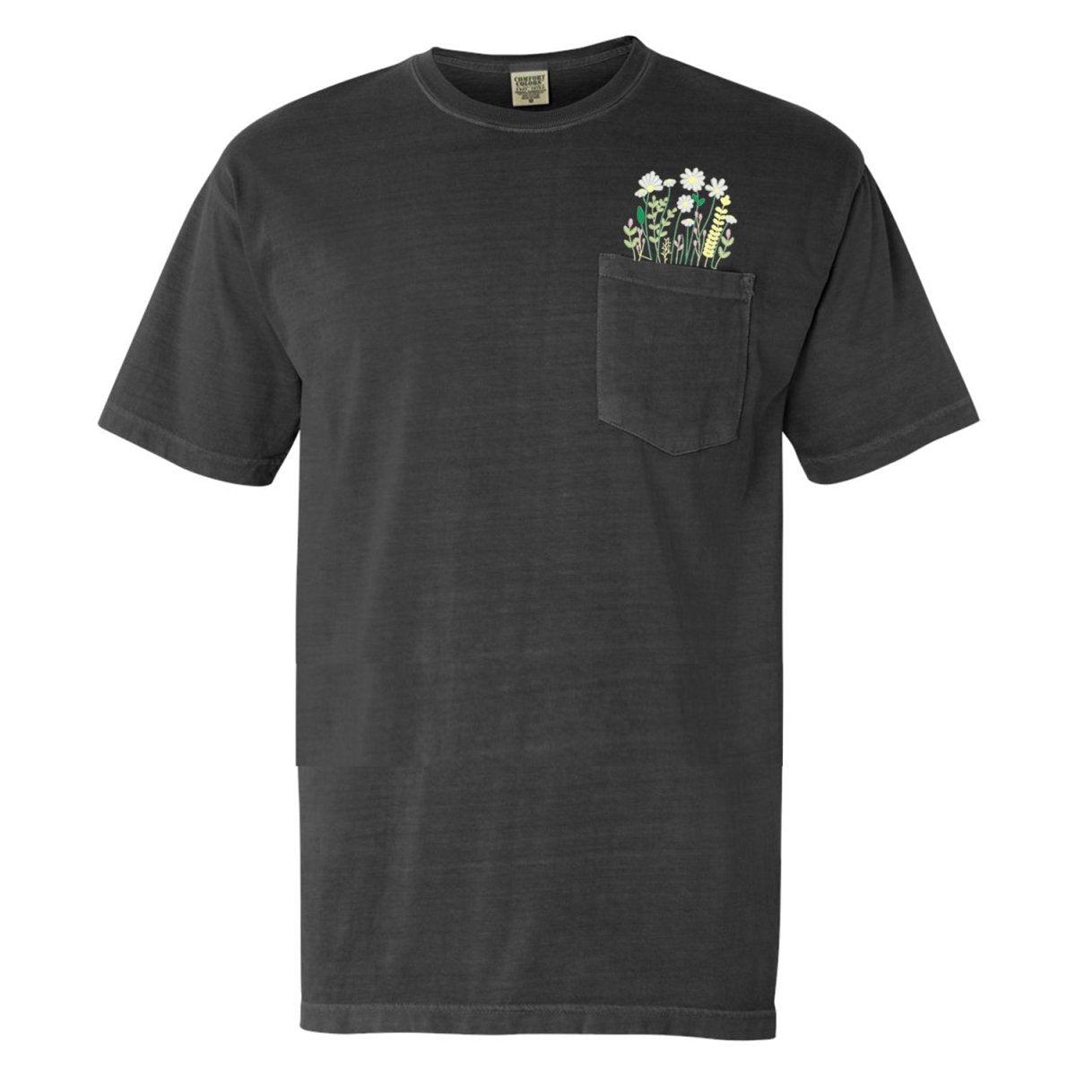 Embroidered 'Floral Pocket' Pocket T-Shirt from United Monograms